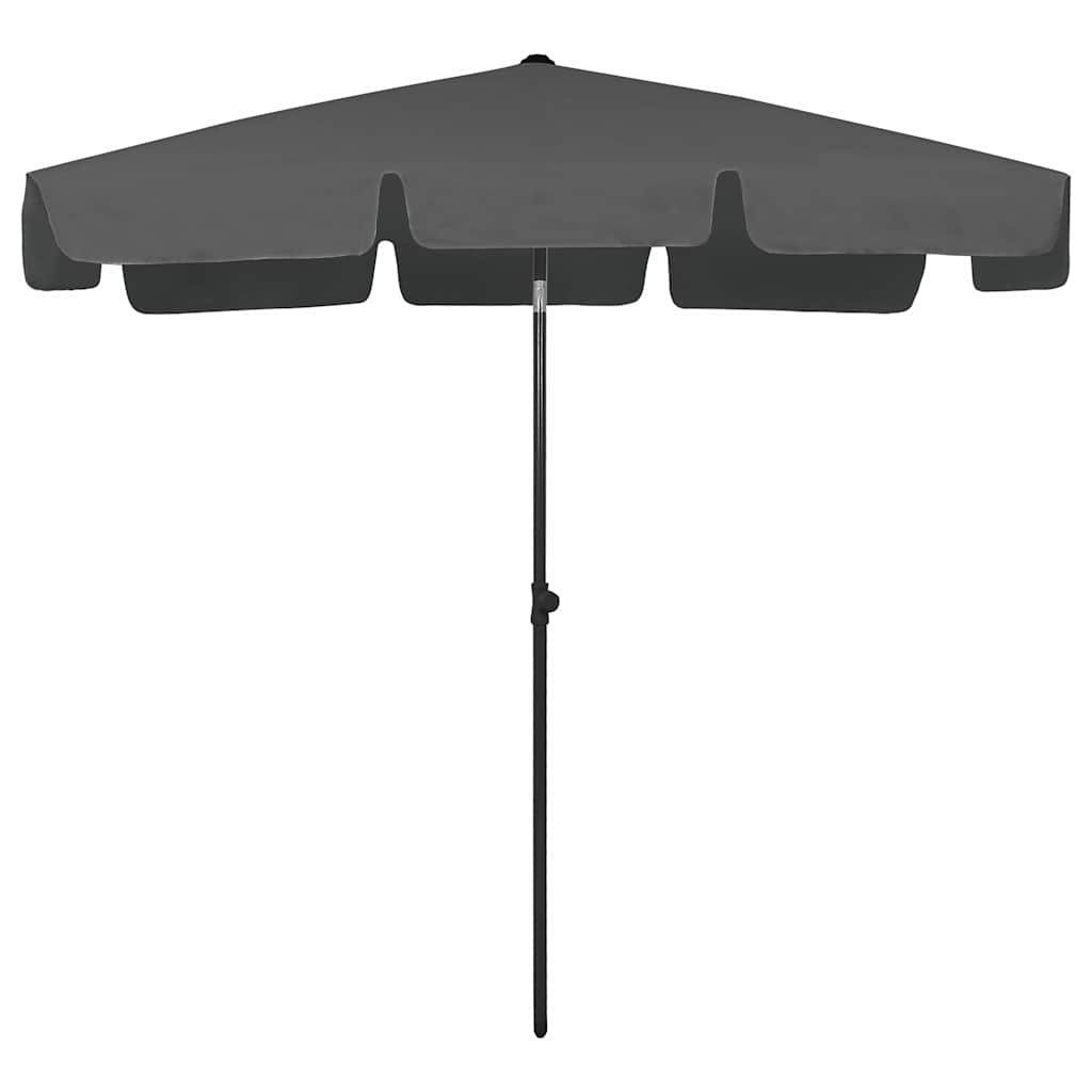 strandparasol 200x125 cm antracitgrå