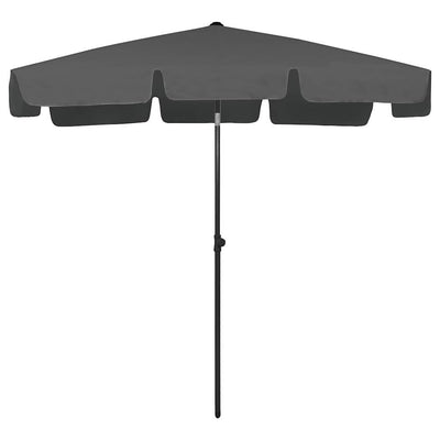 strandparasol 200x125 cm antracitgrå