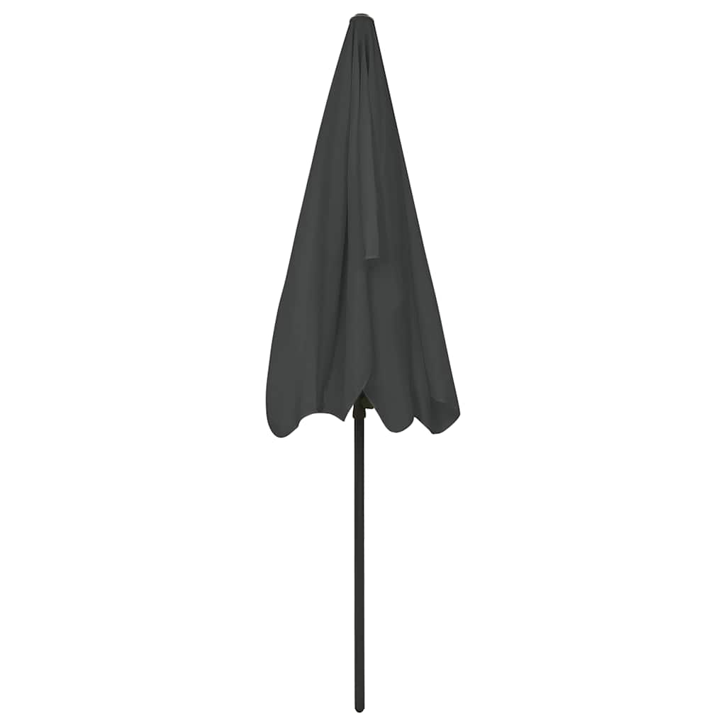 strandparasol 200x125 cm antracitgrå