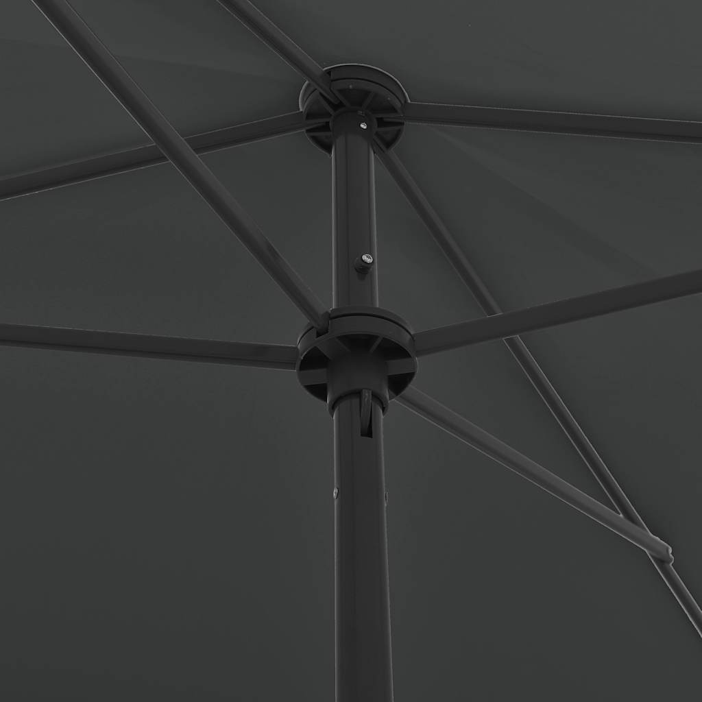 strandparasol 200x125 cm antracitgrå