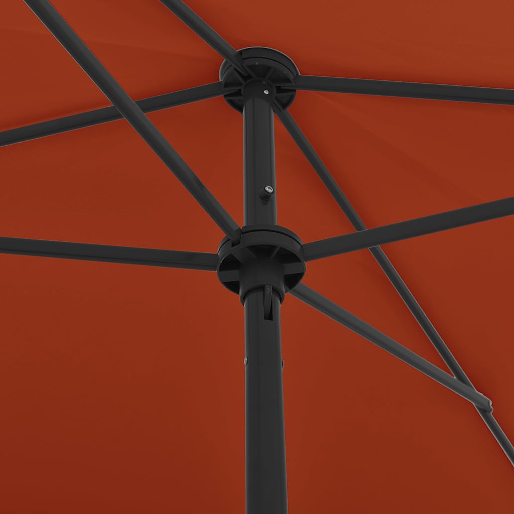 strandparasol 200x125 cm terrakotta