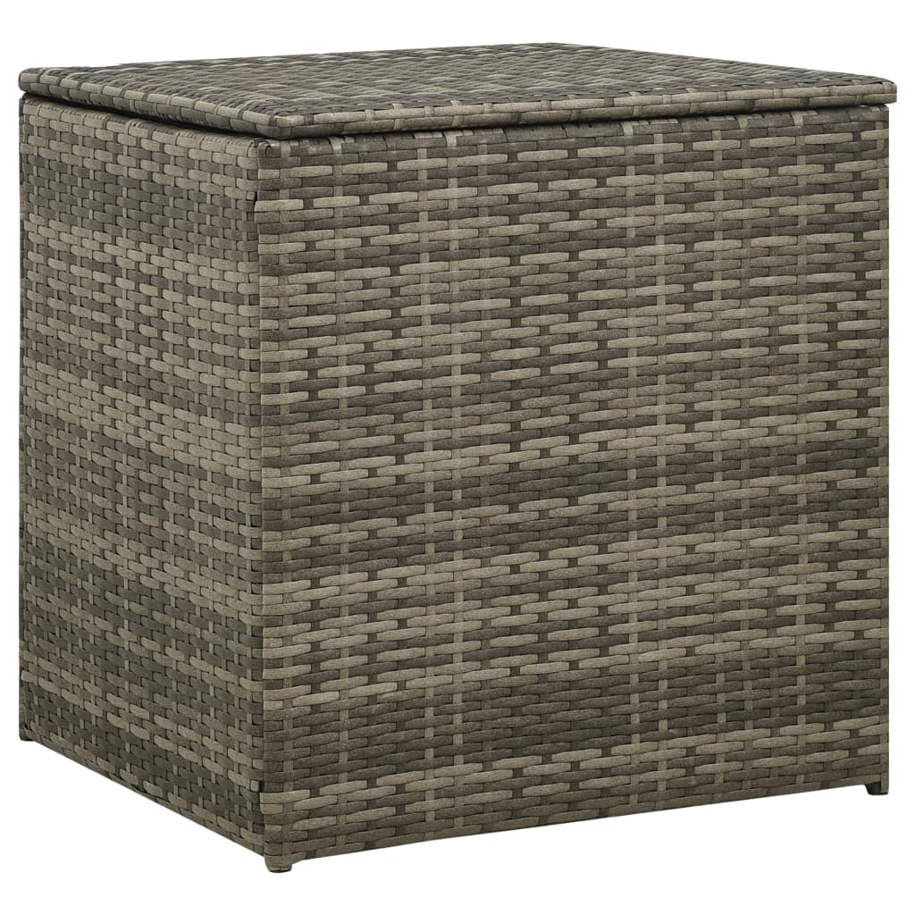 loungesæt til haven 4 dele med hynder polyrattan grå