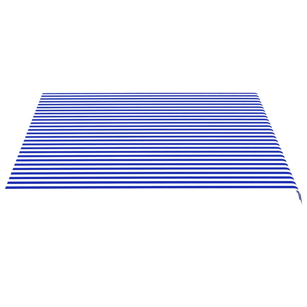 udskiftningsdug til markise 400x350 cm polyester blå og hvid