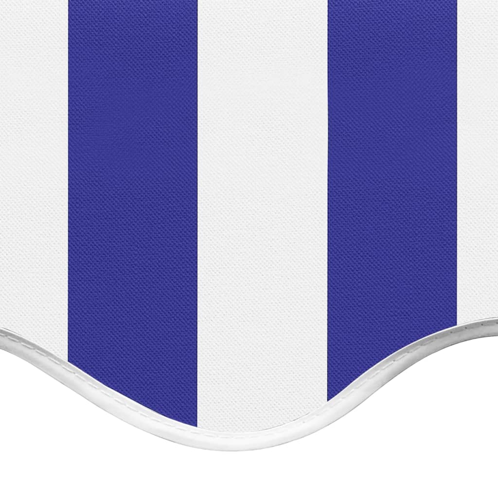 udskiftningsdug til markise 400x350 cm polyester blå og hvid