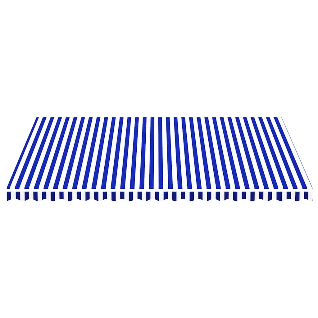 udskiftningsdug til markise 500x350 cm polyester blå og hvid