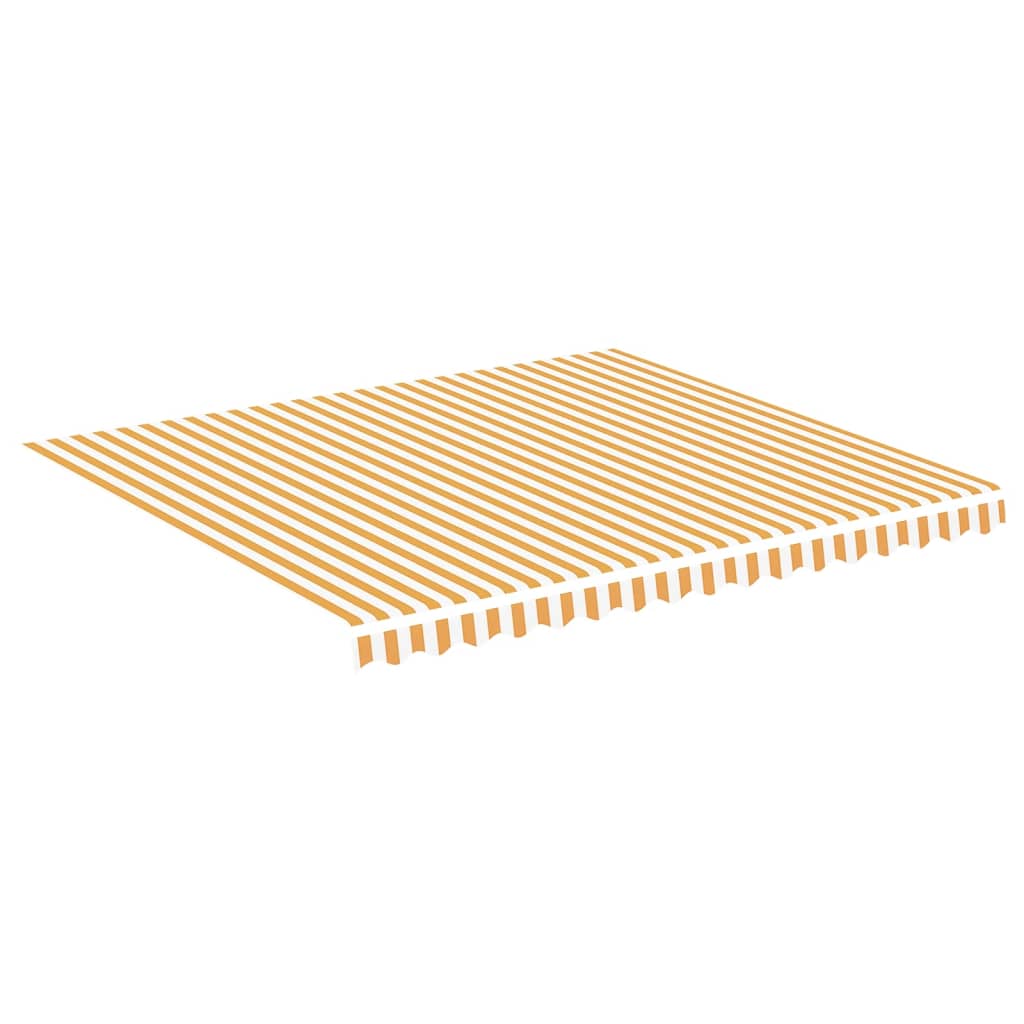 udskiftningsdug til markise 400x350 cm polyester gul og hvid