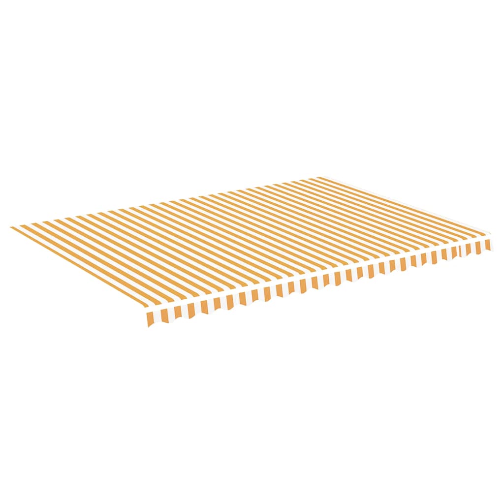udskiftningsdug til markise 500x350 cm polyester gul og hvid