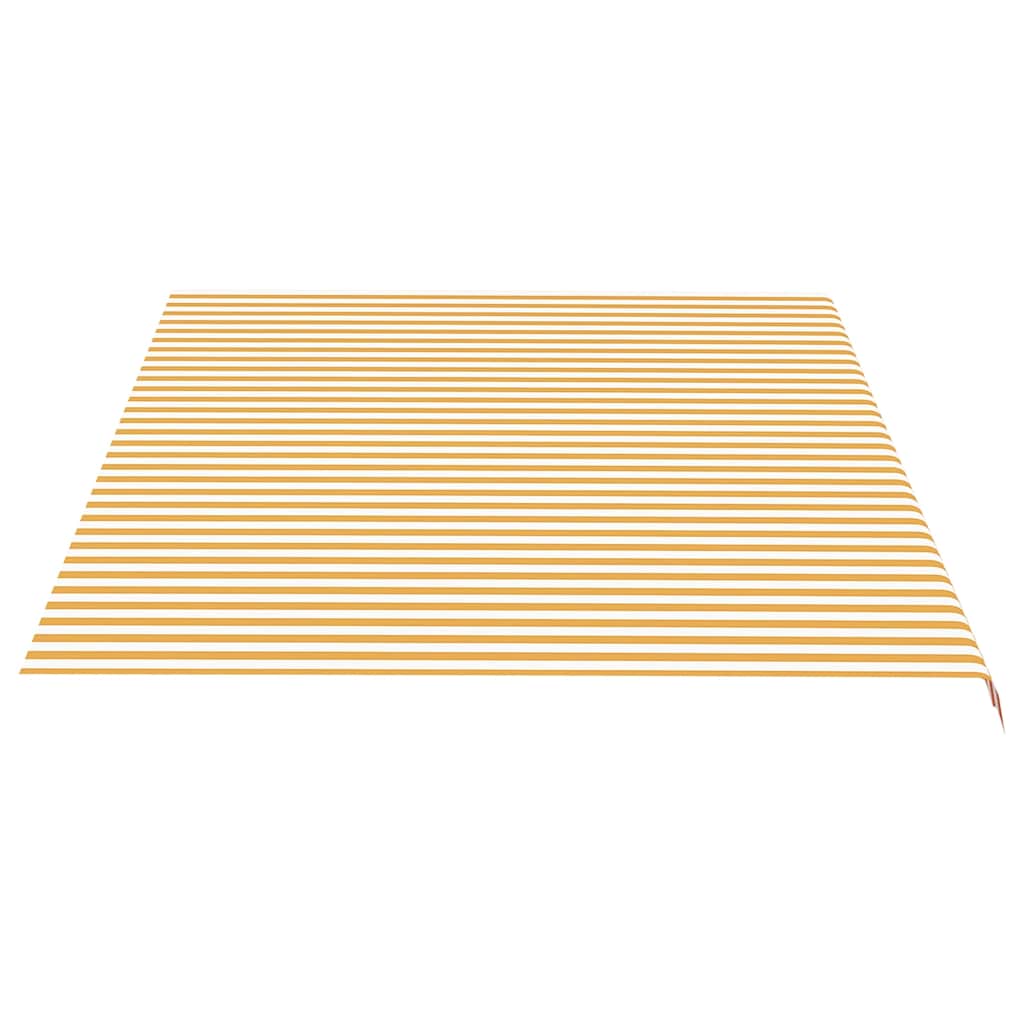 udskiftningsdug til markise 500x350 cm polyester gul og hvid
