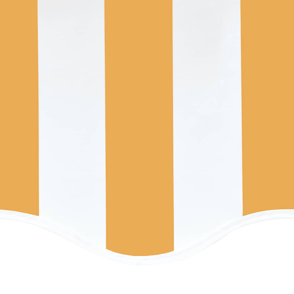 udskiftningsdug til markise 500x350 cm polyester gul og hvid