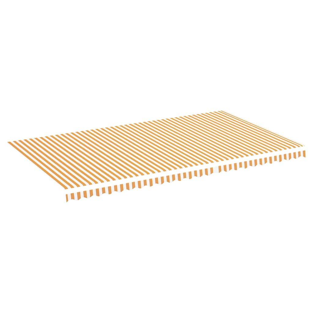 udskiftningsdug til markise 600x350 cm polyester gul og hvid