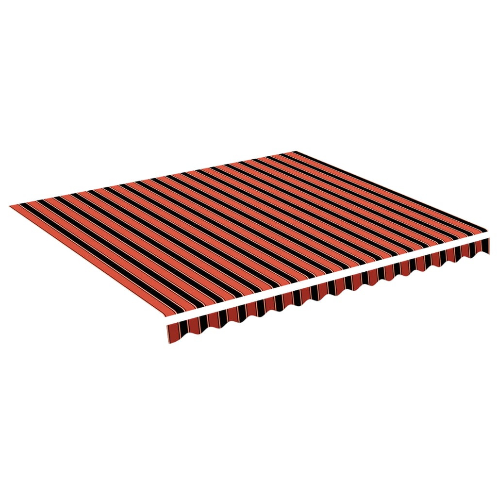 udskiftningsdug til markise 400x350 cm polyester orange og brun