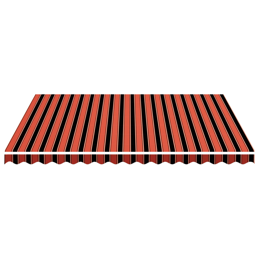 udskiftningsdug til markise 400x350 cm polyester orange og brun