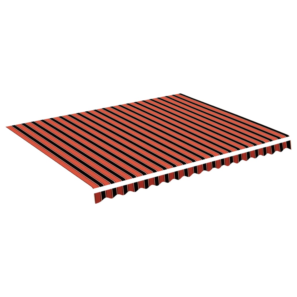 udskiftningsdug til markise 450x350 cm polyester orange og brun