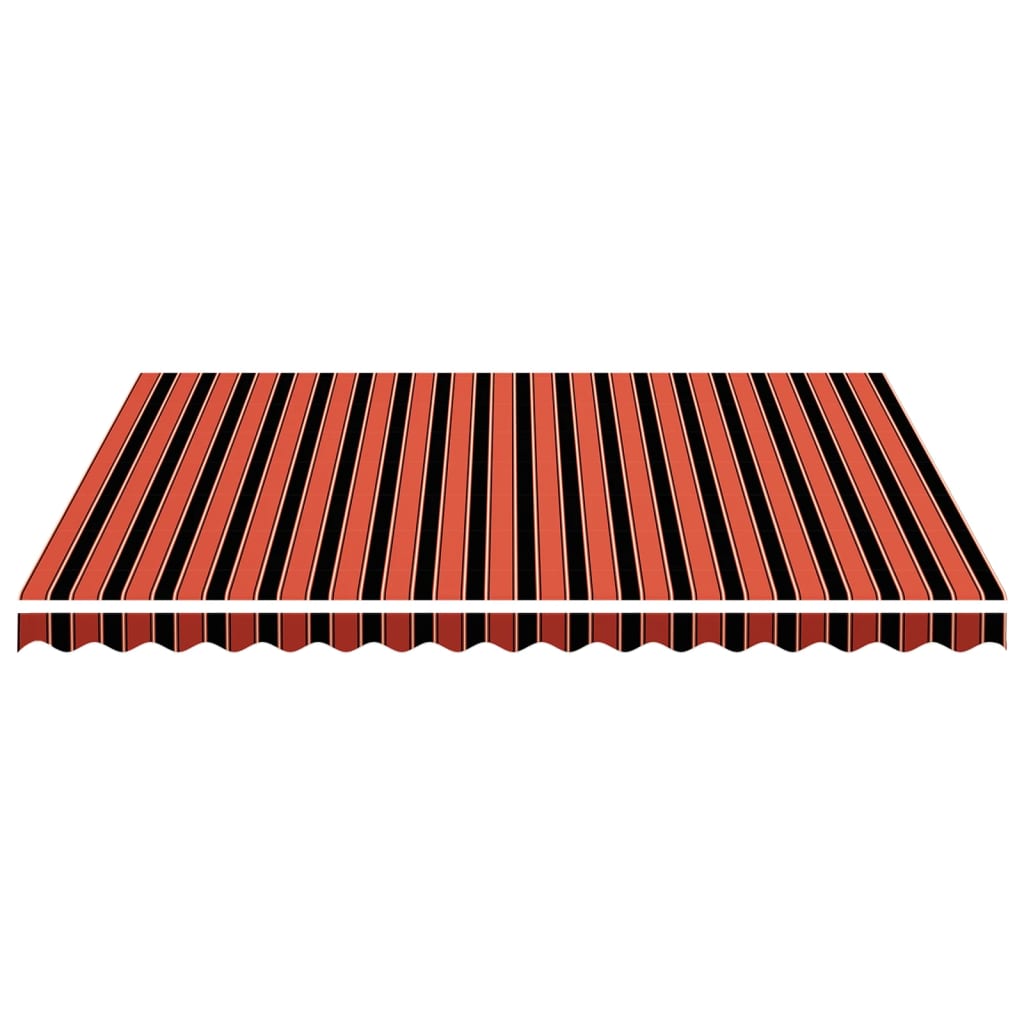 udskiftningsdug til markise 450x350 cm polyester orange og brun