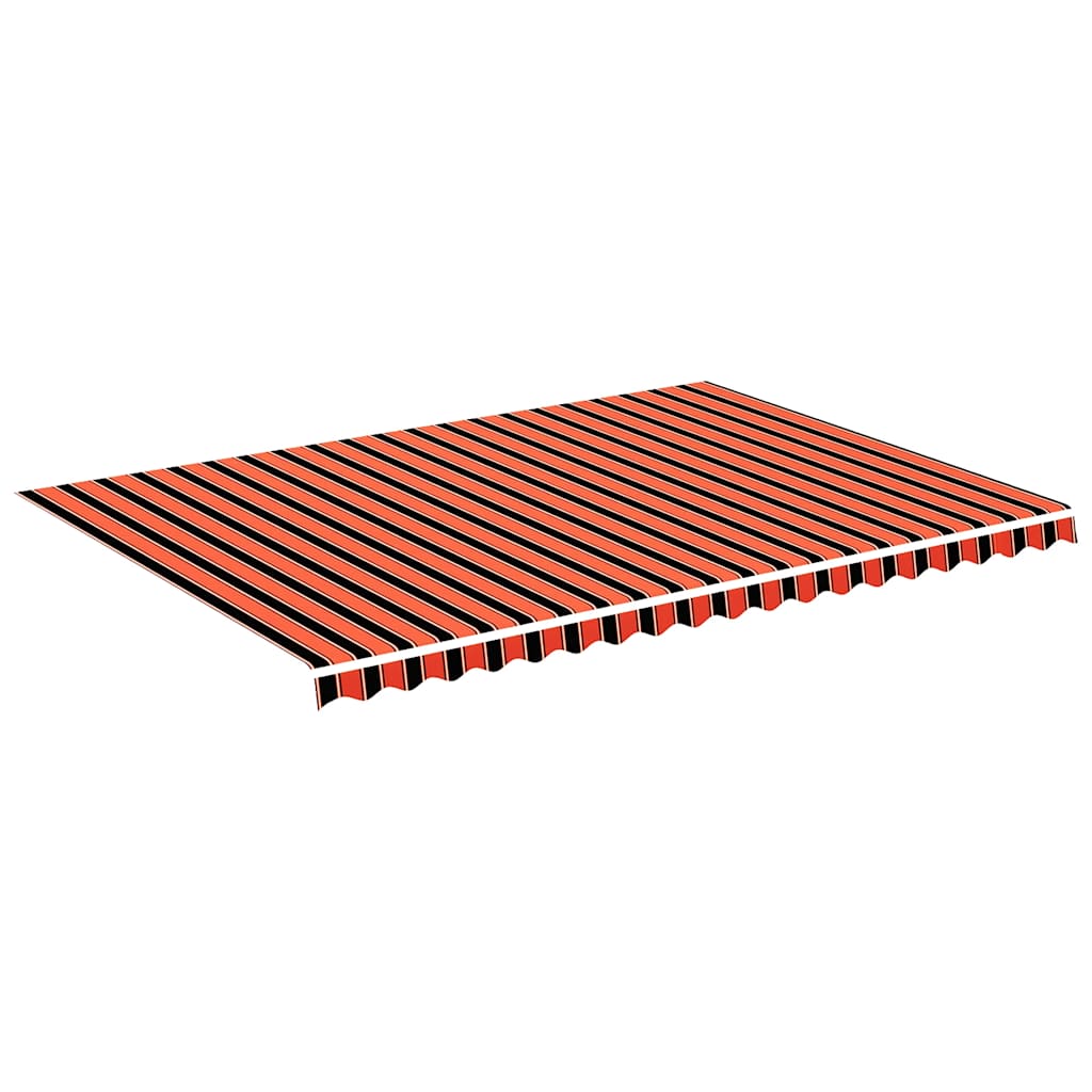 udskiftningsdug til markise 500x350 cm polyester orange og brun
