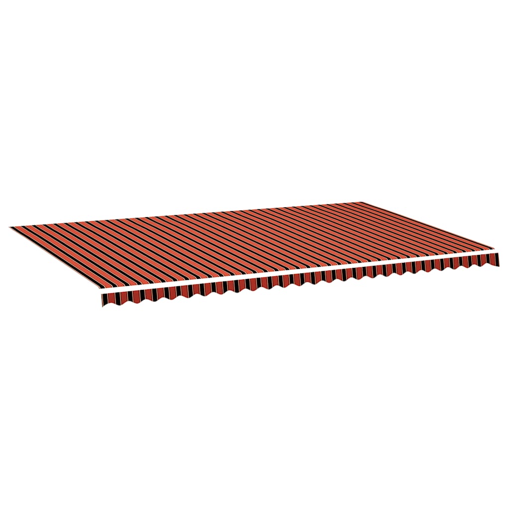 udskiftningsdug til markise 600x350 cm polyester orange og brun