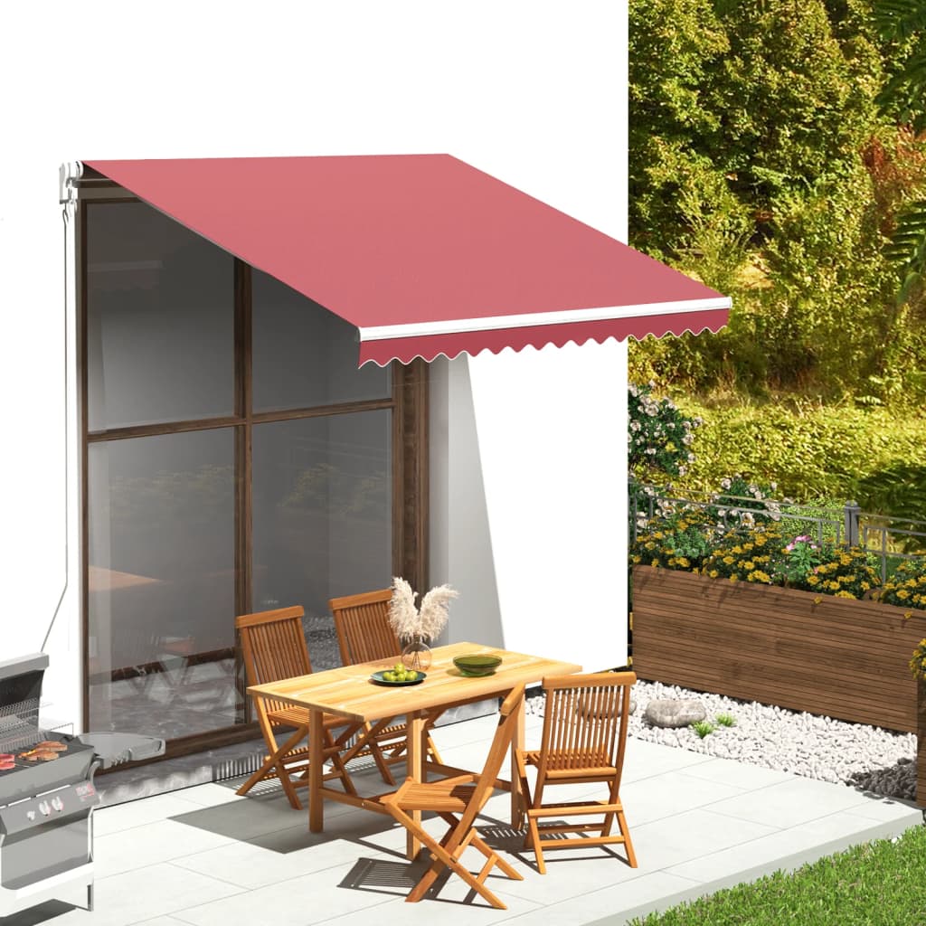 udskiftningsdug til markise 300x250 cm polyester bordeauxfarvet