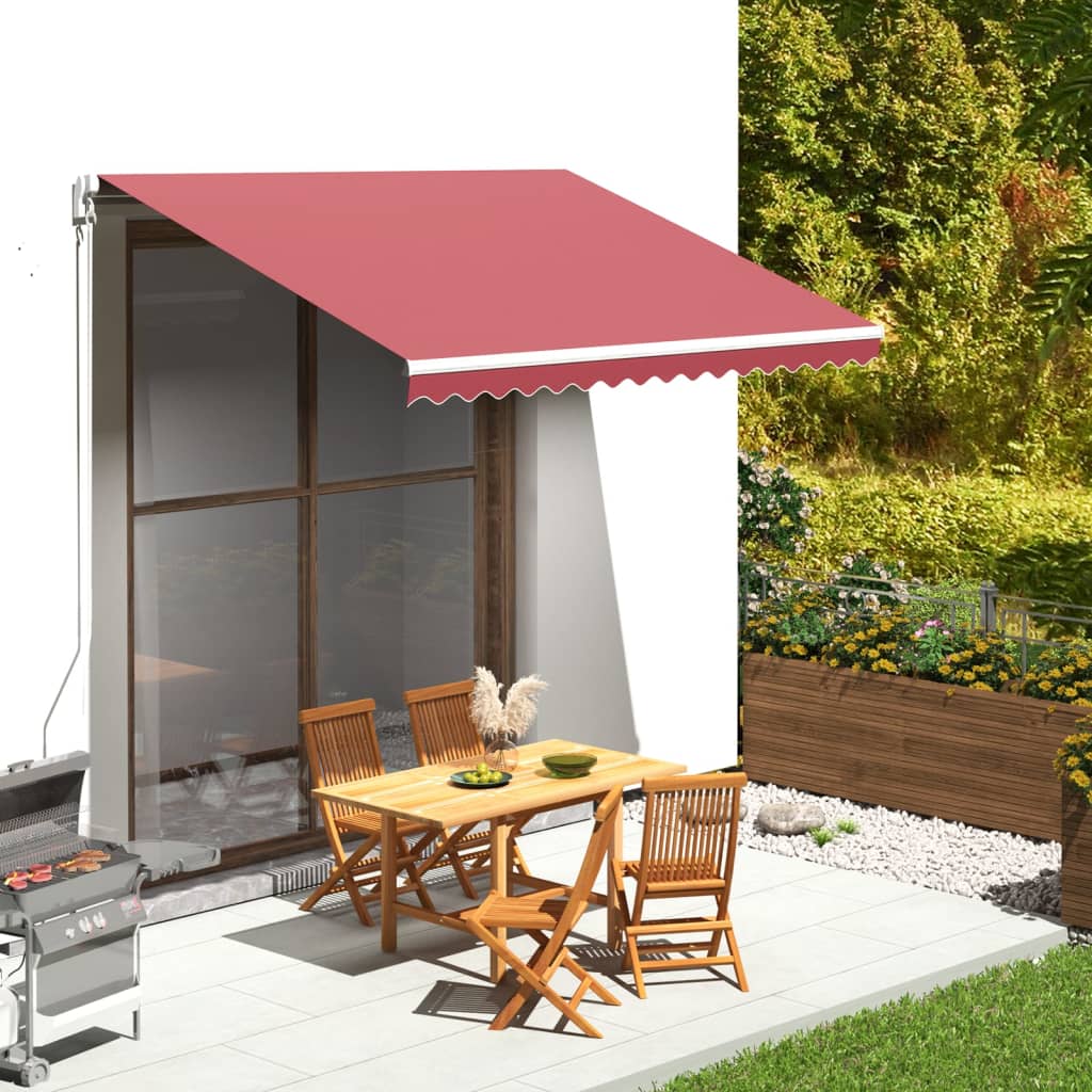 udskiftningsdug til markise 350x250 cm polyester bordeauxfarvet