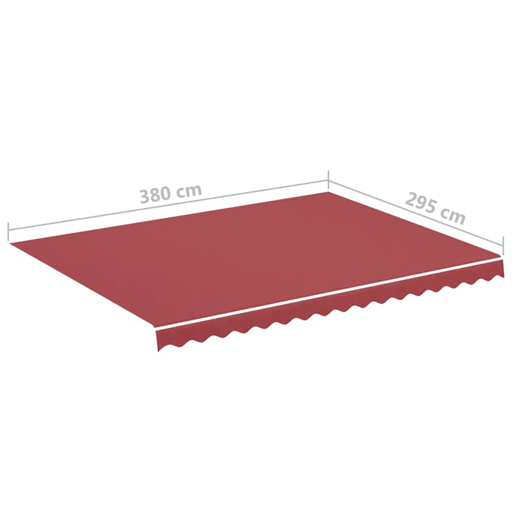 udskiftningsdug til markise 400x300 cm polyester bordeauxfarvet