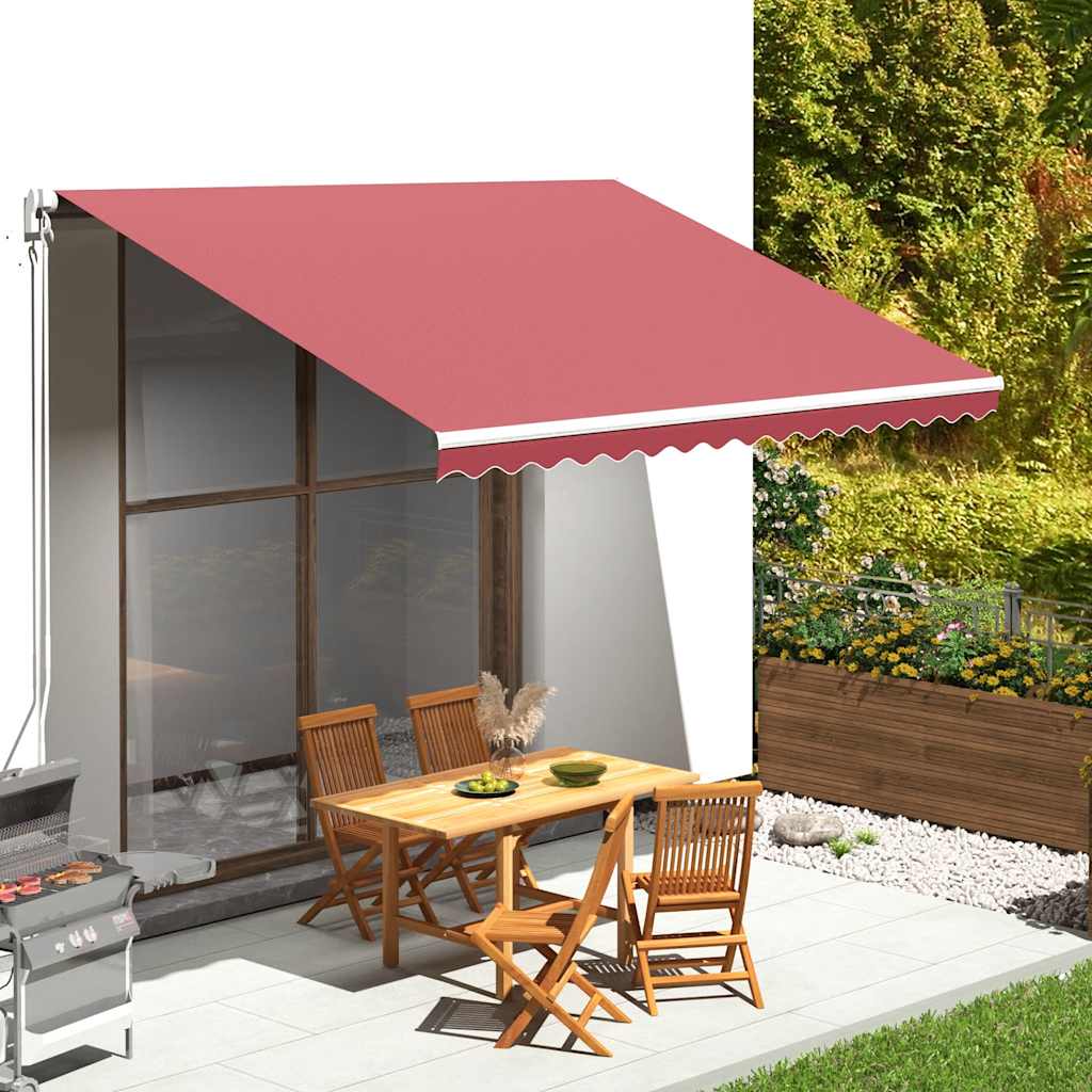 udskiftningsdug til markise 400x300 cm polyester bordeauxfarvet