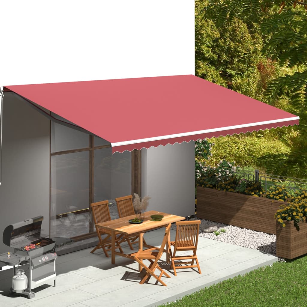 udskiftningsdug til markise 600x300 cm polyester bordeauxfarvet