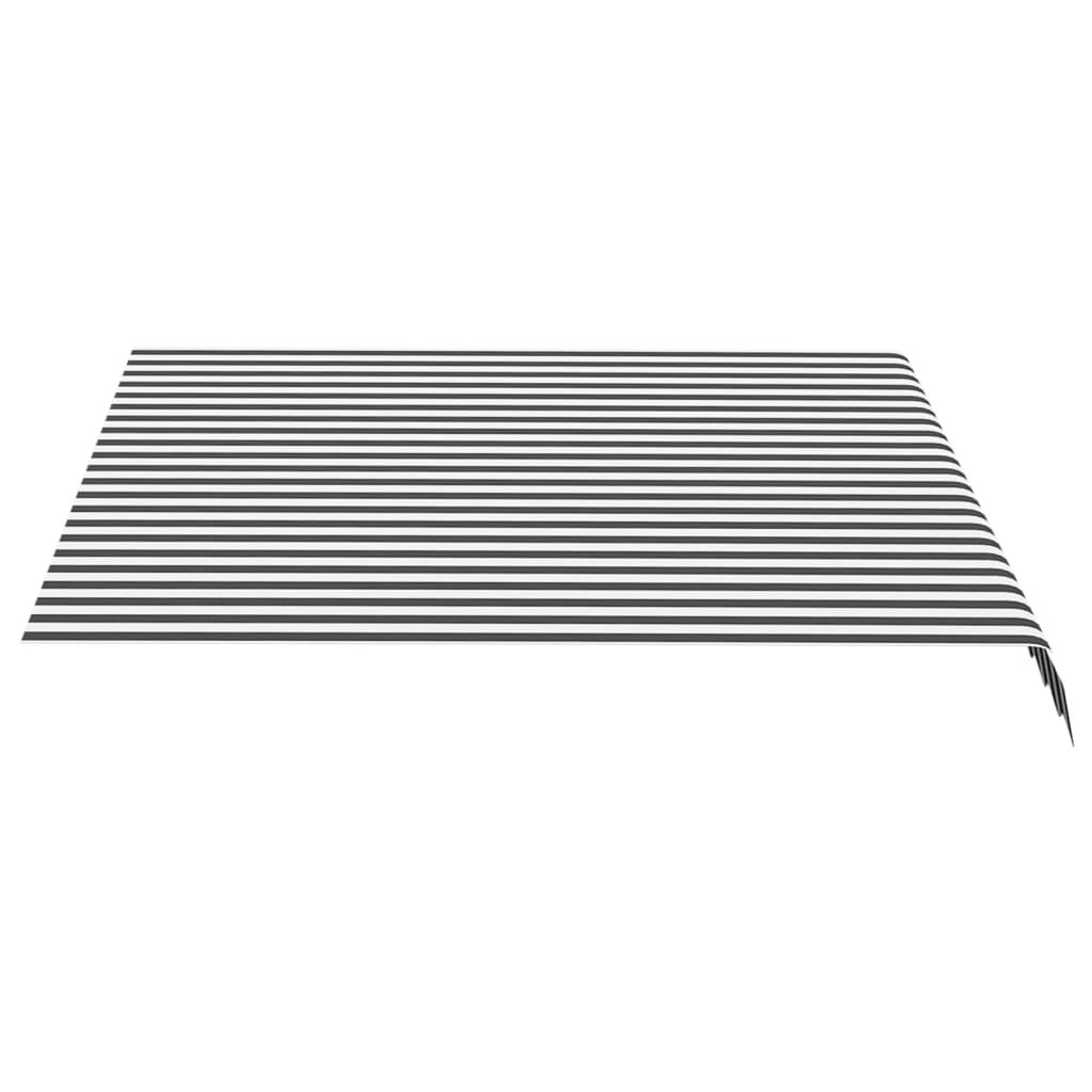 udskiftningsdug til markise 300x250 cm polyester antracitgrå og hvid