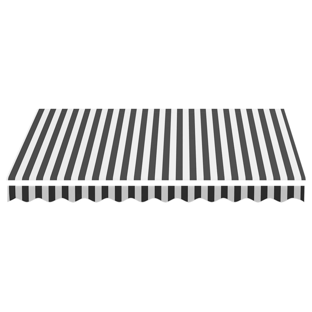 udskiftningsdug til markise 300x250 cm polyester antracitgrå og hvid