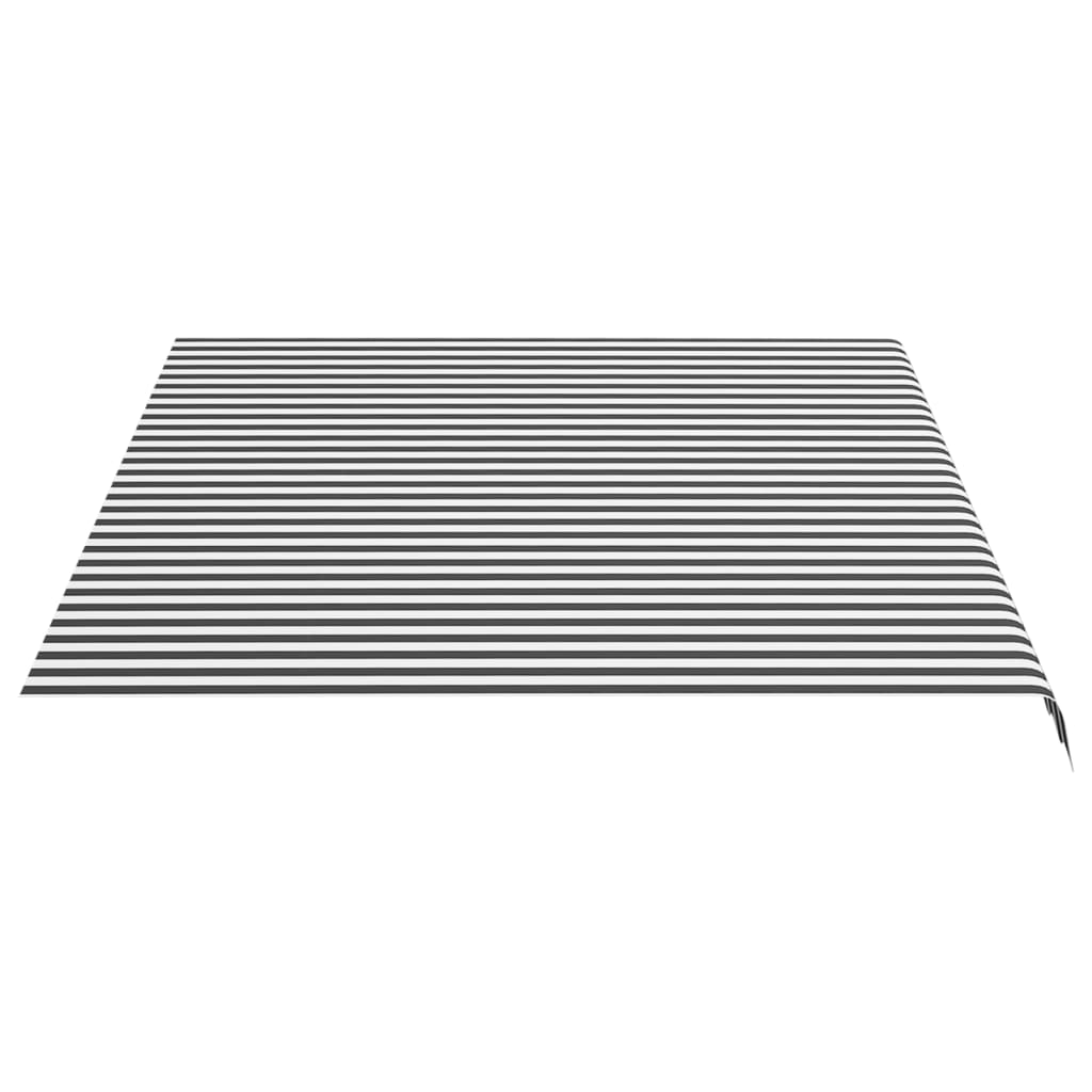 udskiftningsdug til markise 400x300 cm polyester antracitgrå og hvid
