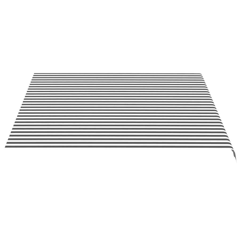 udskiftningsdug til markise 400x350 cm polyester antracitgrå og hvid