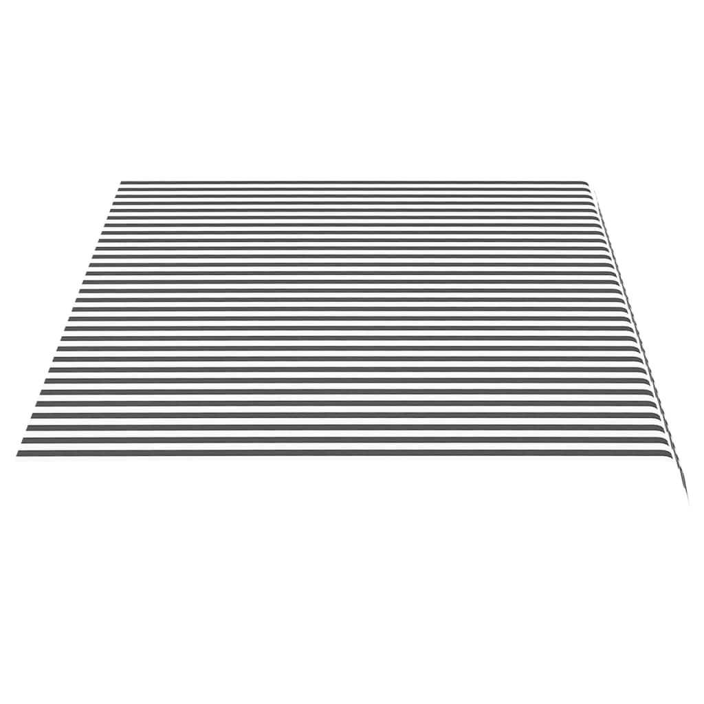 udskiftningsdug til markise 450x300 cm polyester antracitgrå og hvid