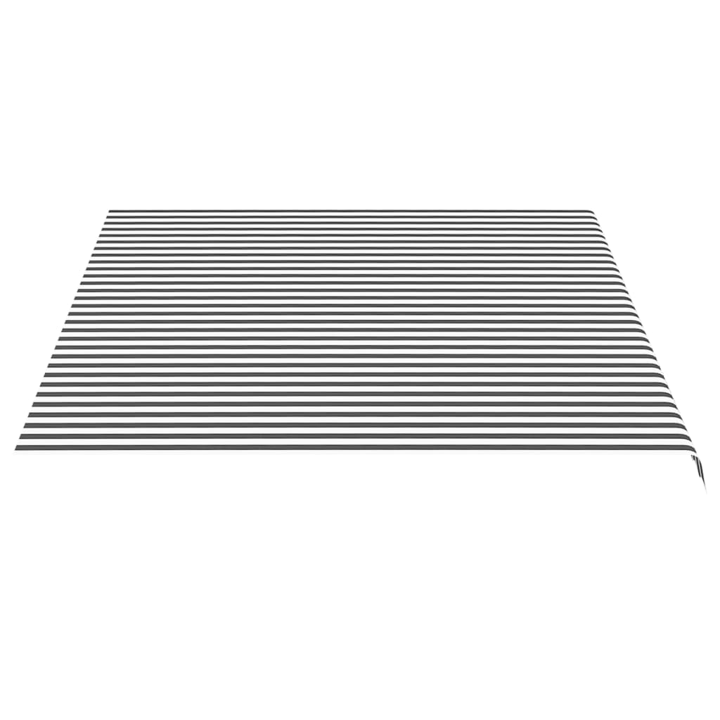 udskiftningsdug til markise 450x350 cm polyester antracitgrå og hvid