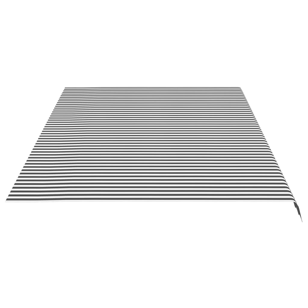 udskiftningsdug til markise 600x300 cm polyester antracitgrå og hvid