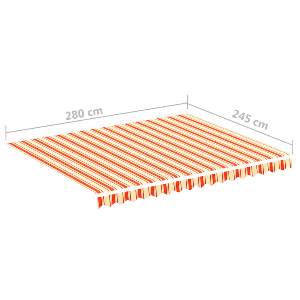 udskiftningsdug til markise 300x250 cm polyester gul og orange