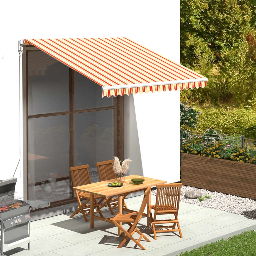 udskiftningsdug til markise 300x250 cm polyester gul og orange