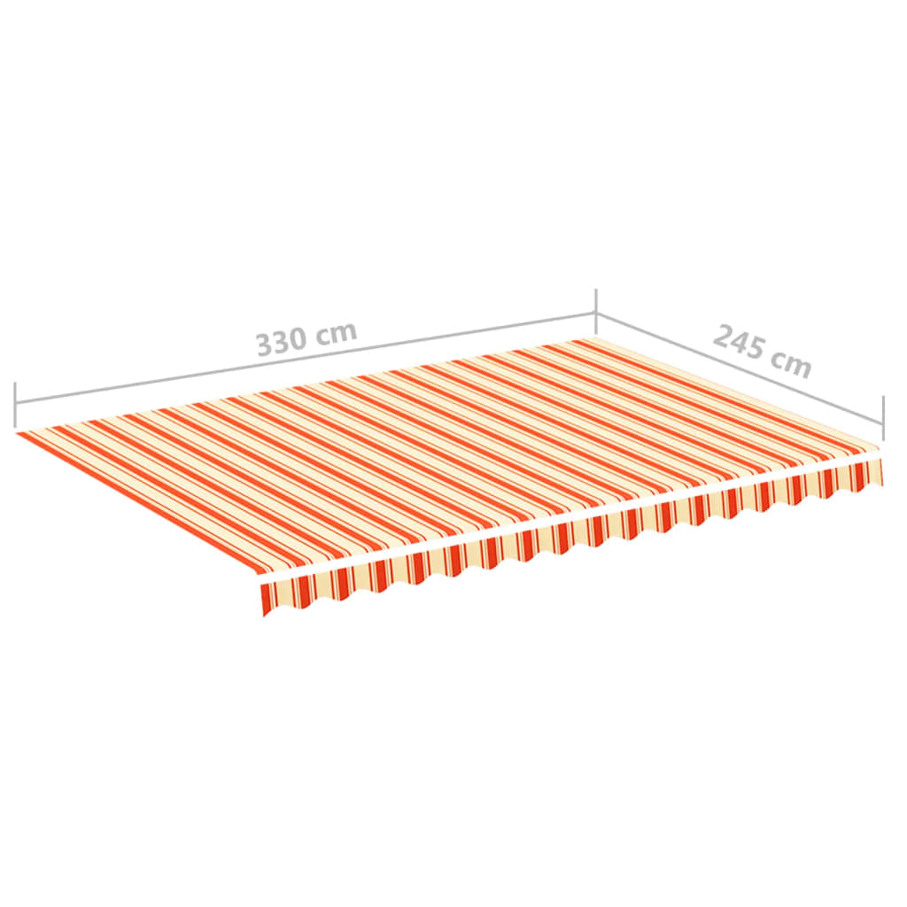 udskiftningsdug til markise 350x250 cm polyester gul og orange