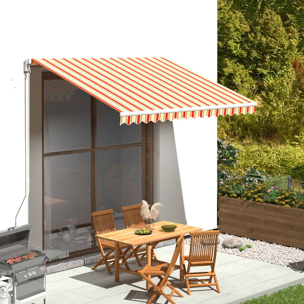 udskiftningsdug til markise 350x250 cm polyester gul og orange