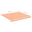 udskiftningsdug til markise 400x350 cm polyester gul og orange