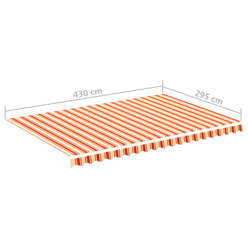 udskiftningsdug til markise 450x300 cm polyester gul og orange