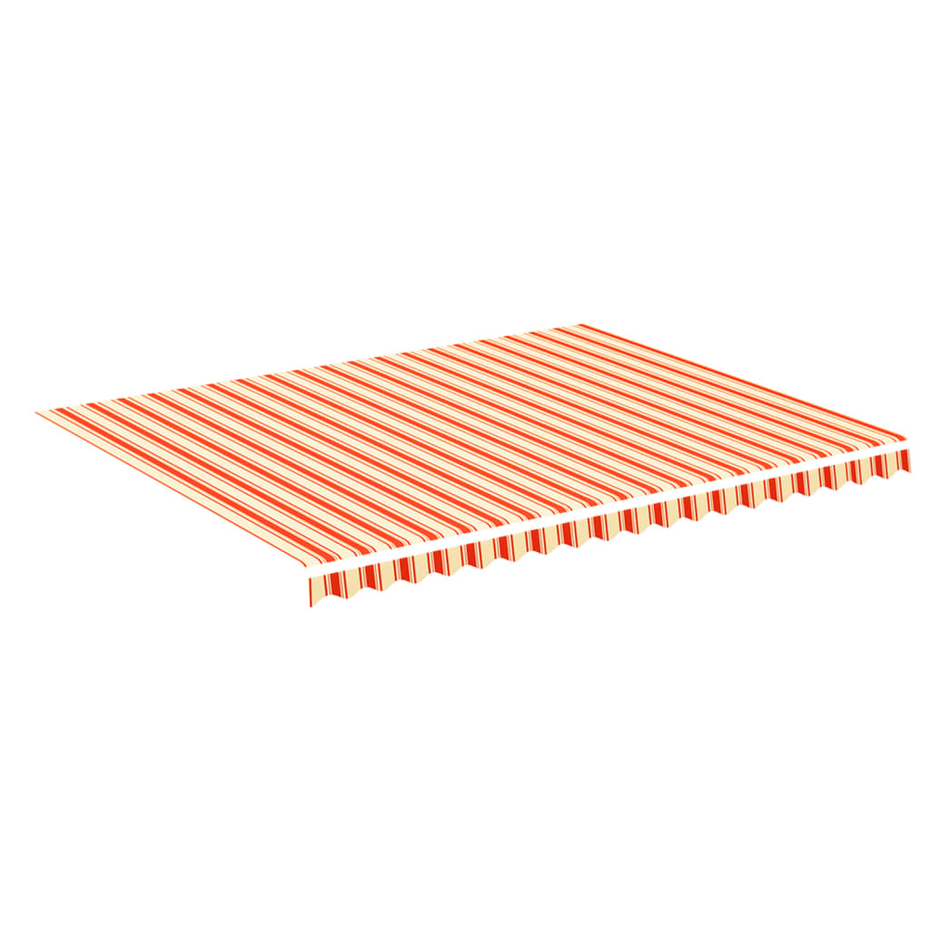 udskiftningsdug til markise 4,5x3,5 m polyester gul og orange
