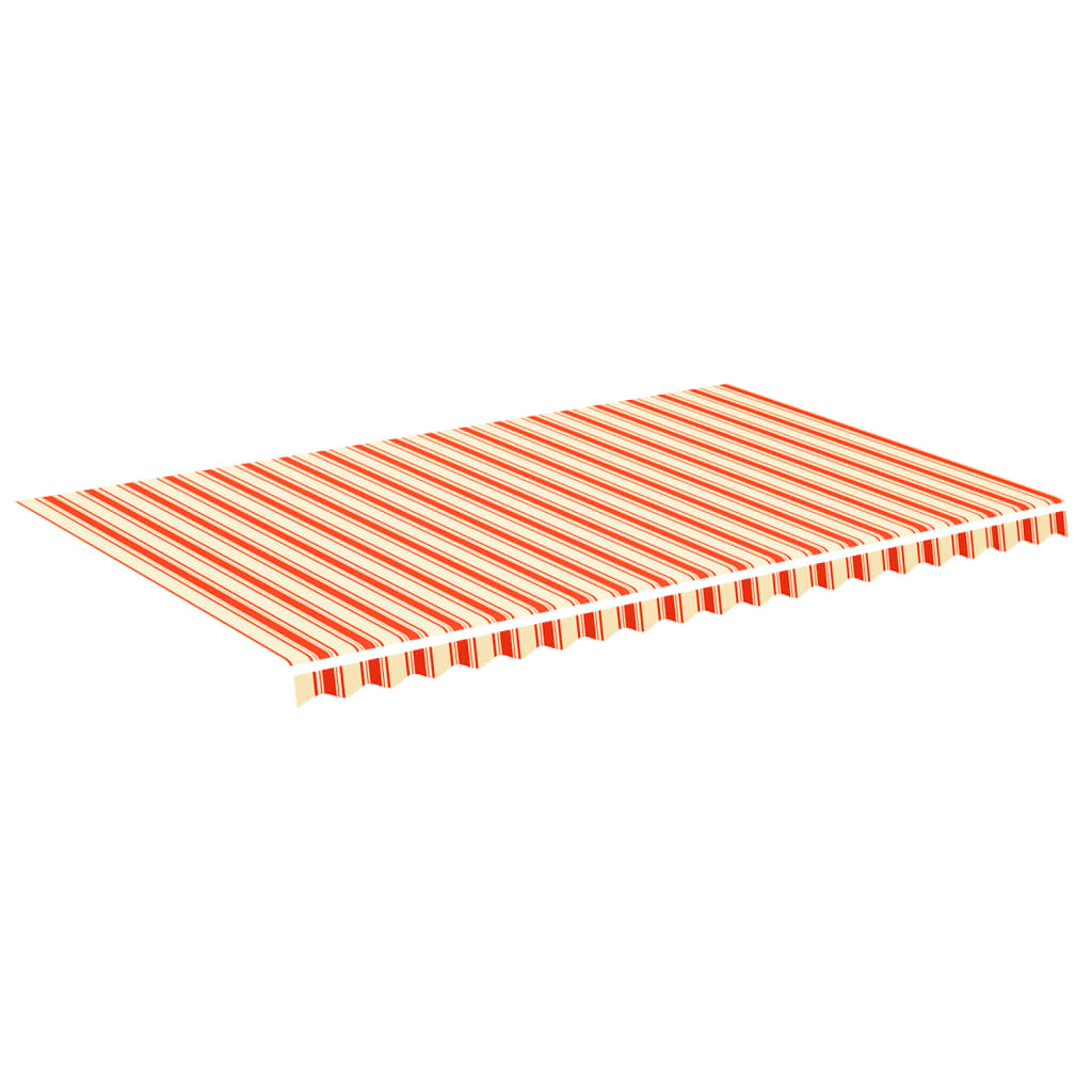 udskiftningsdug til markise 500x300 cm polyester gul og orange