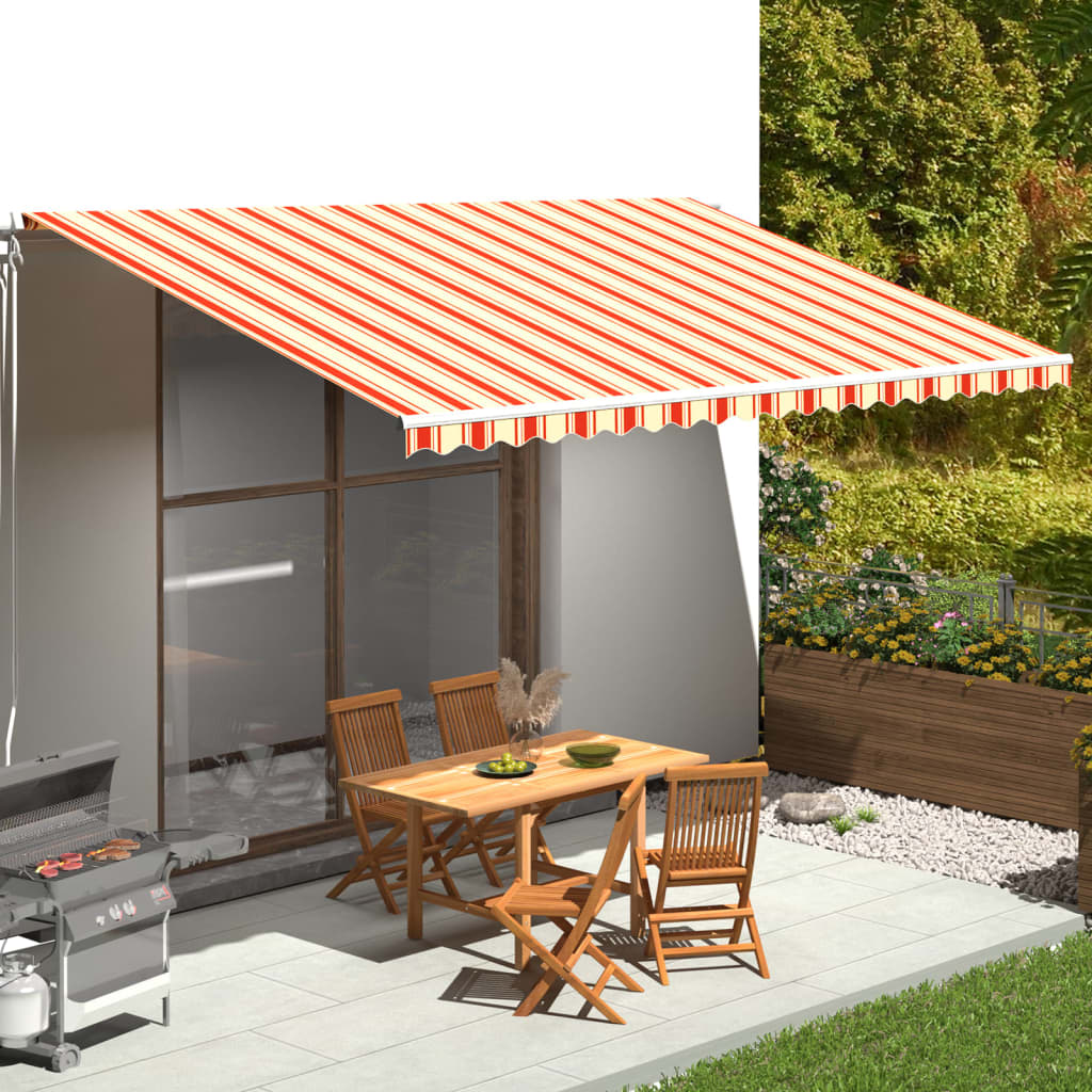 udskiftningsdug til markise 500x300 cm polyester gul og orange