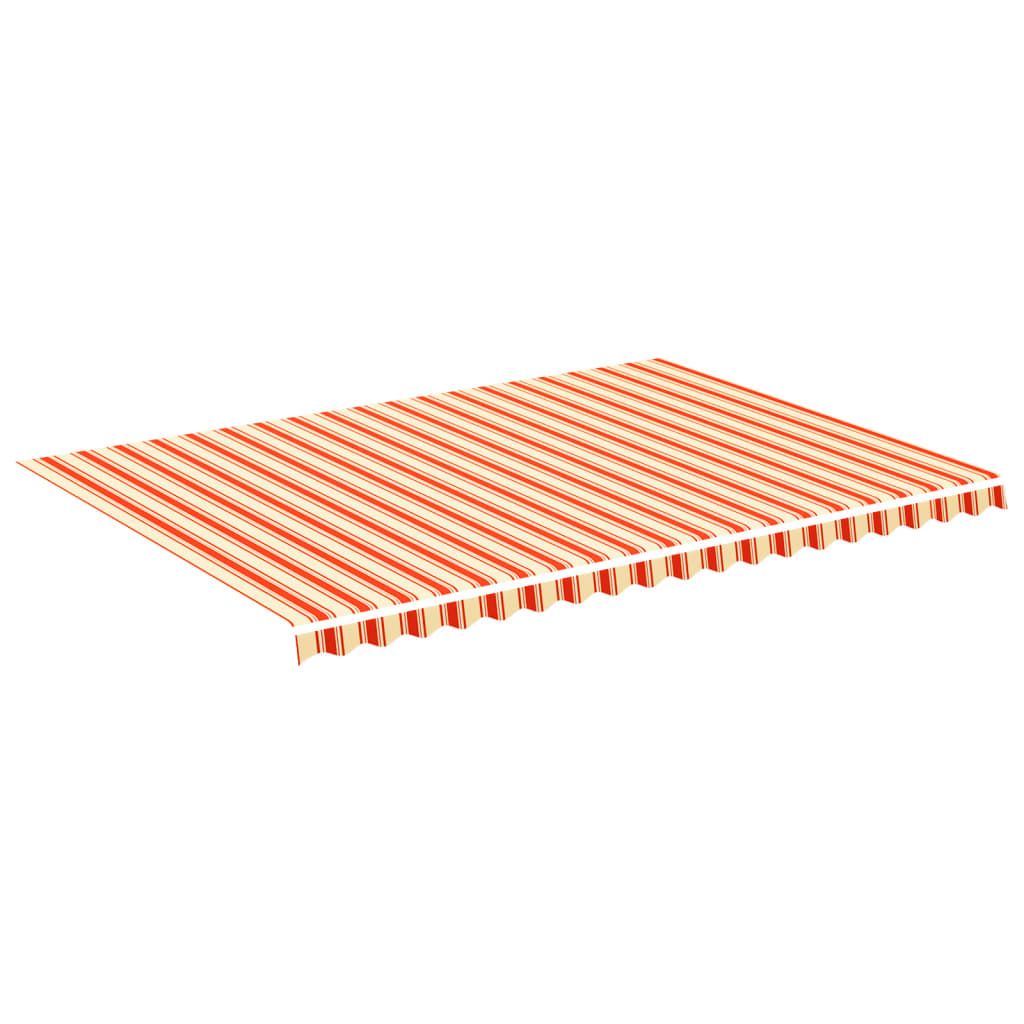 udskiftningsdug til markise 500x350 cm polyester gul og orange