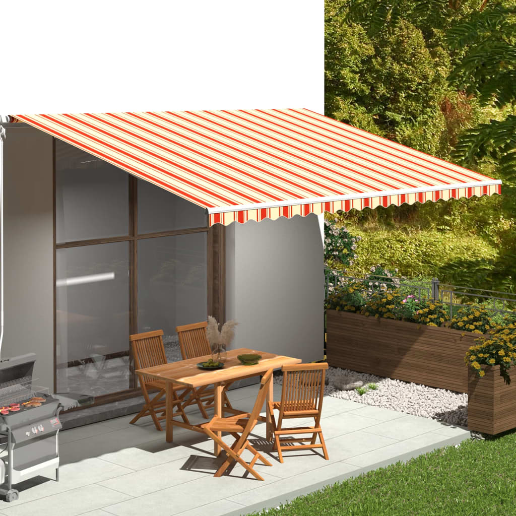 udskiftningsdug til markise 500x350 cm polyester gul og orange
