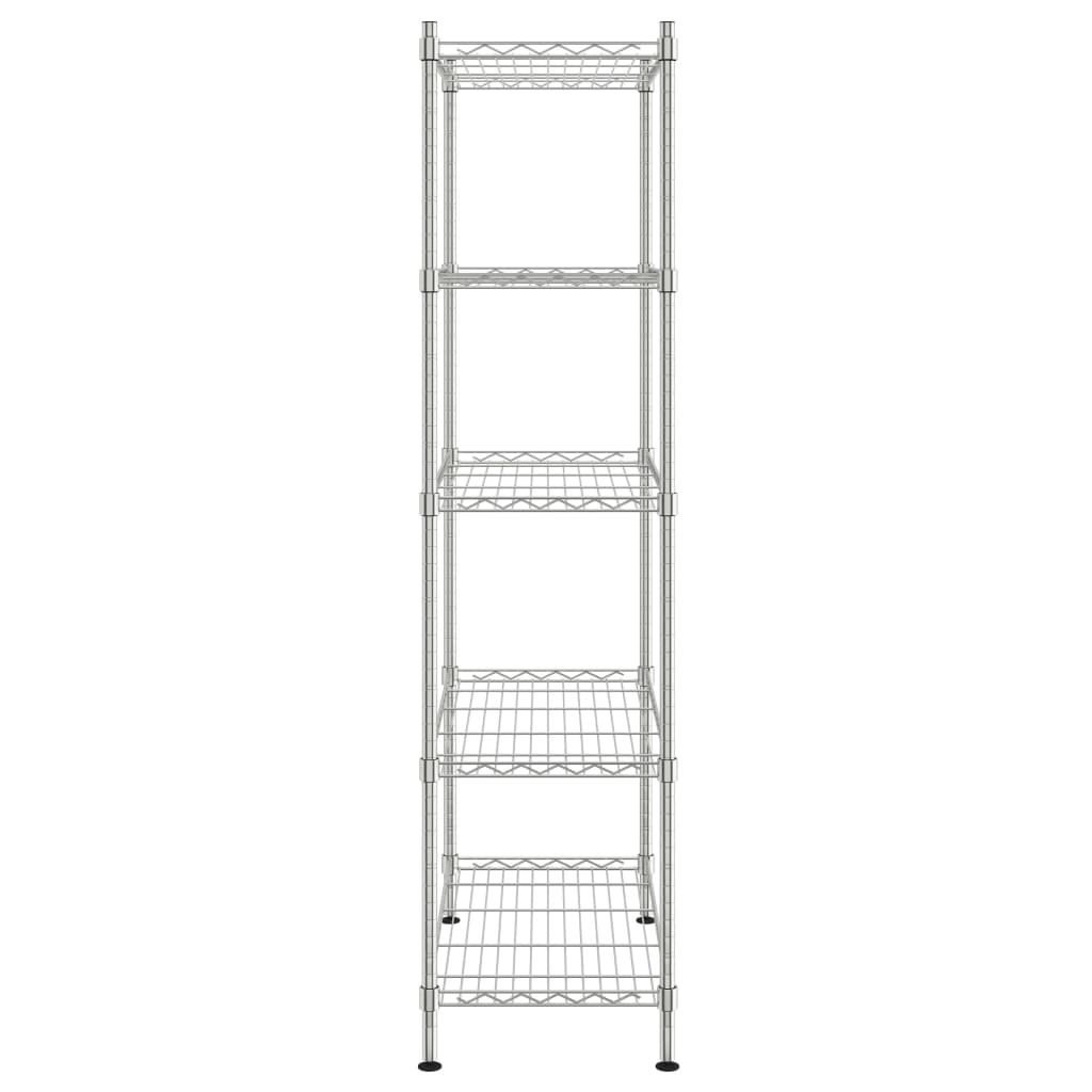 opbevaringsstativ med 5 hylder 90x35x180 cm 250 kg krom