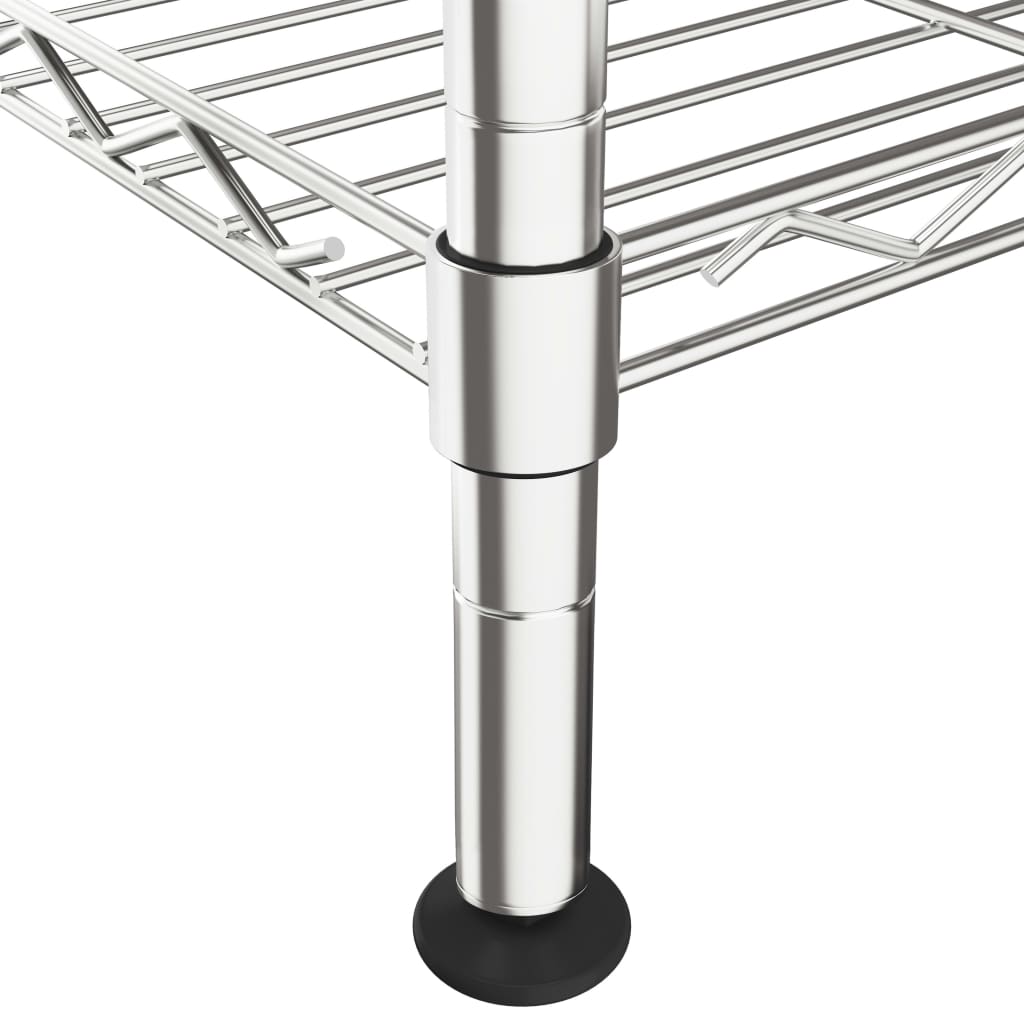 opbevaringsstativ med 5 hylder 90x35x180 cm 250 kg krom