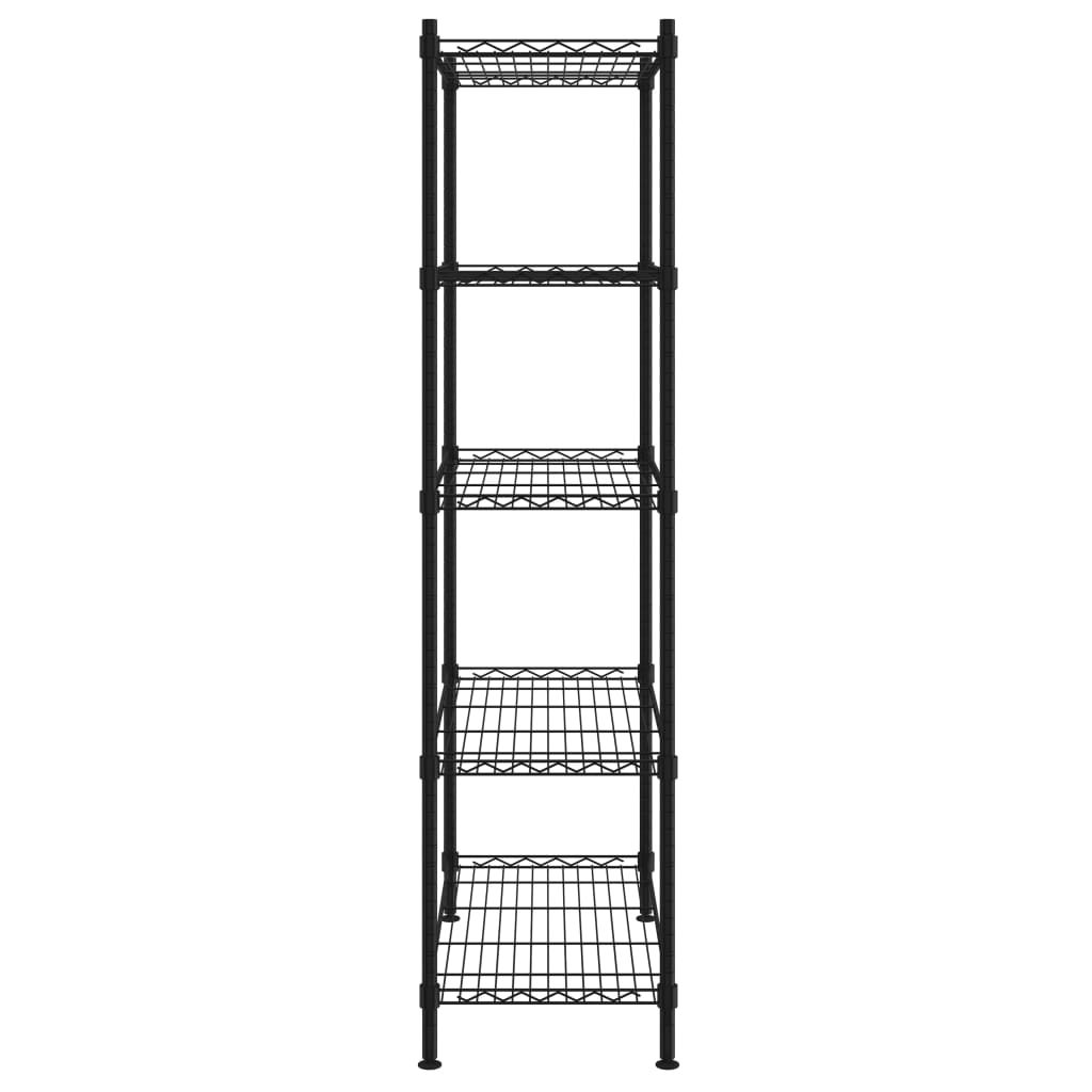 opbevaringsstativ med 5 hylder 90x35x180 cm 250 kg sort