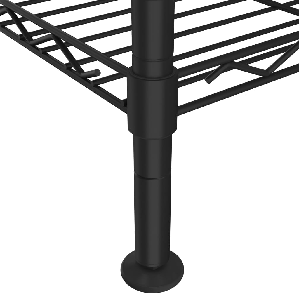 opbevaringsstativ med 5 hylder 90x35x180 cm 250 kg sort