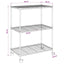 opbevaringsstativ med 3 hylder og hjul 60x35x81 cm 150 kg sort