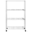opbevaringsstativ med hjul 90x35x142 cm 200 kg 4 niveauer krom