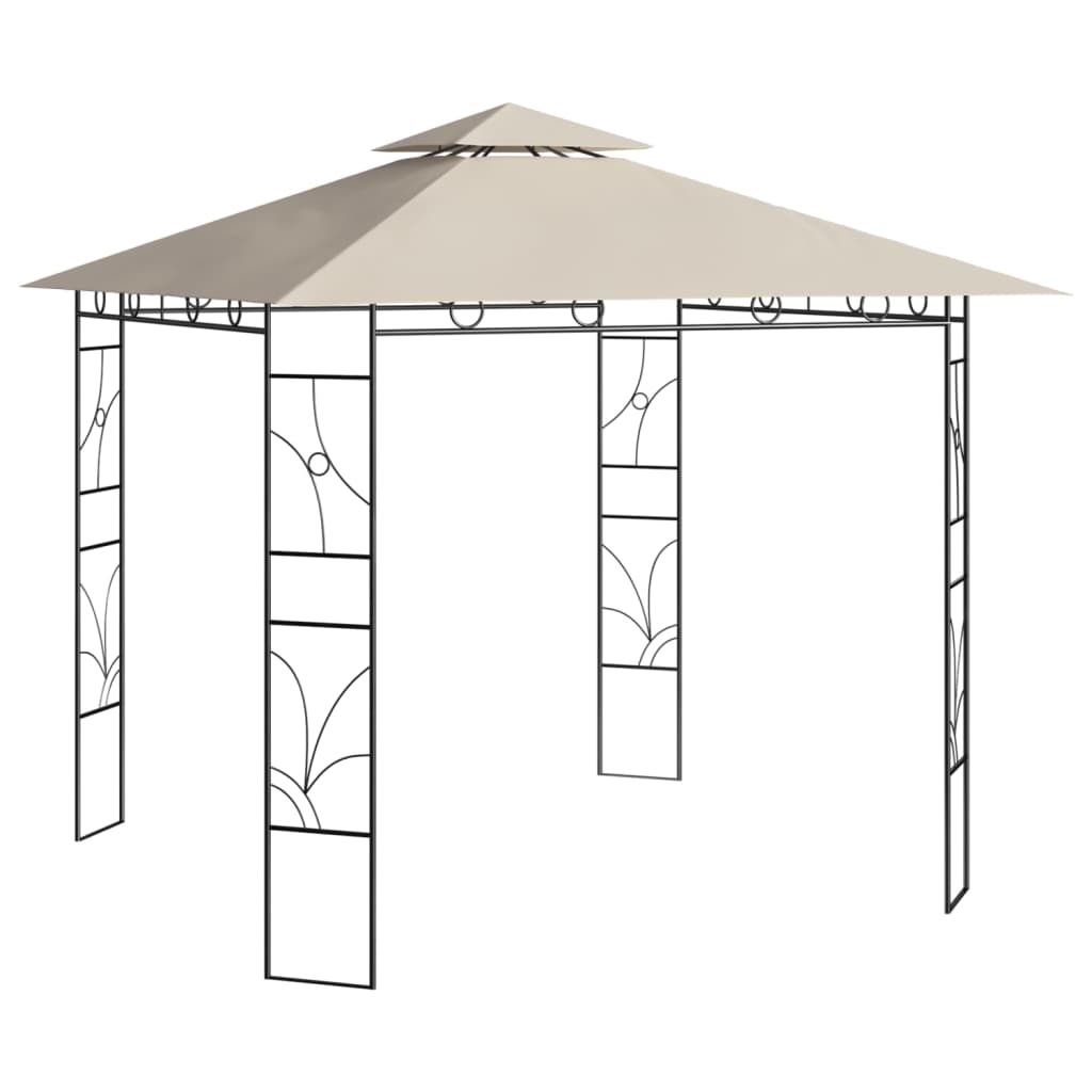 pavillon 3x3x2,7 m 160 g/m² cremefarvet